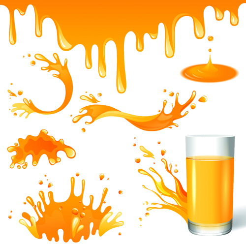 Vector orange juice design elements orange juice orange element design elements   