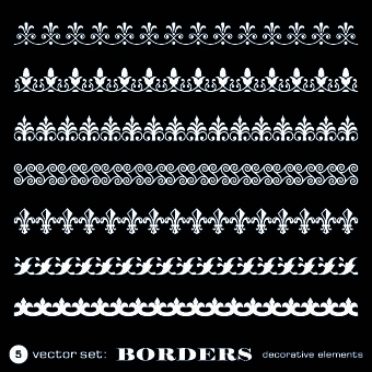 White lace borders vector set 01 white lace border borders border   