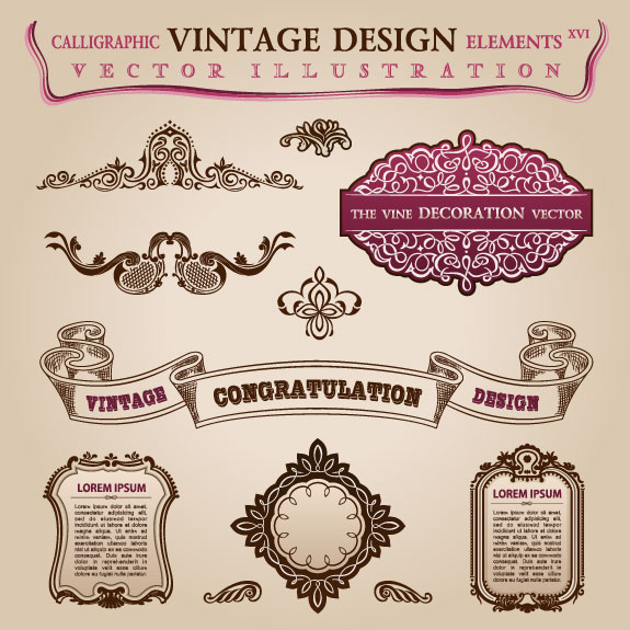 vintage Classic Borders vector 01 vintage borders   