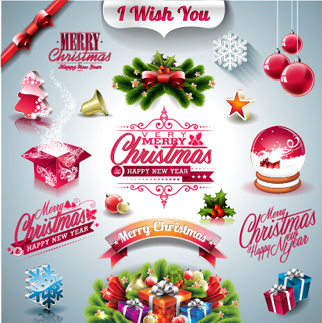 2015 Merry Christmas design elements ornament illustration vector ornament merry christmas elements design elements christmas   