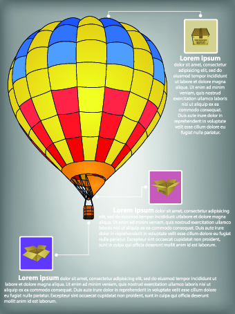 Hot Balloon Business template vector 02 template vector business template business balloon   