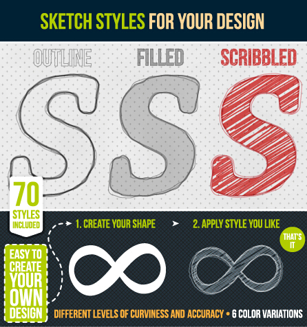 Sketch style design vector material style sketch material   
