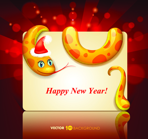 Set of 2013 Year Snake card Vector backgrounds 01 year snake card 2013   