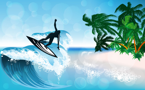 Summer sea background art 03 summer sea background   