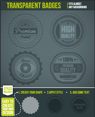 Vintage transparent badges vector 02 vintage transparent badges   