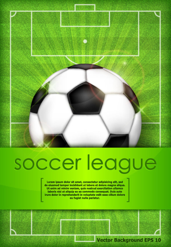 Creative soccer league vector background Vector Background Soccer League creative background   