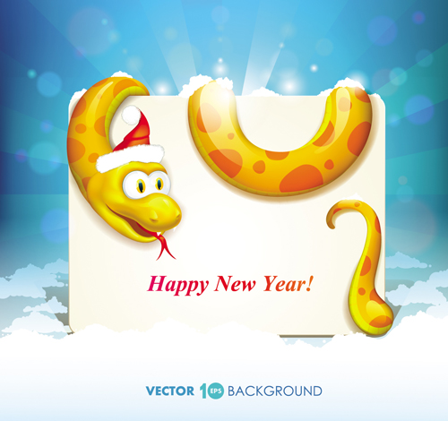 Set of 2013 Year Snake card Vector backgrounds 02 snake card 2013 year 2013   