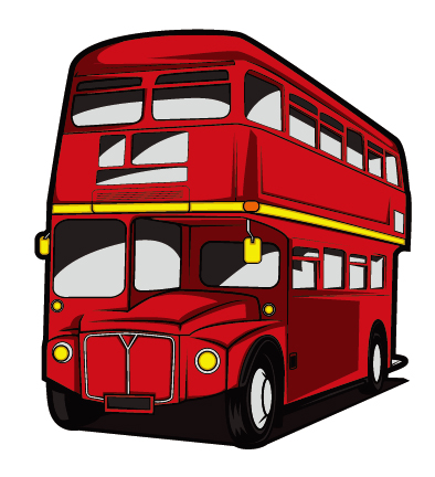 Red bus vector red bus   