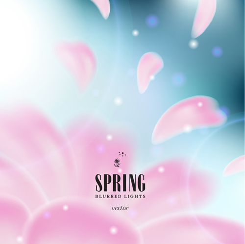 Spring blurred lights vector backgrounds art 08 spring lights blurred background   