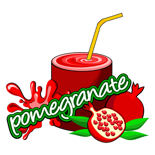 Pomegranate drinks vector material pomegranate drinks   