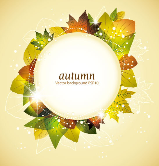 autumn elements vector background set 01 elements element autumn   