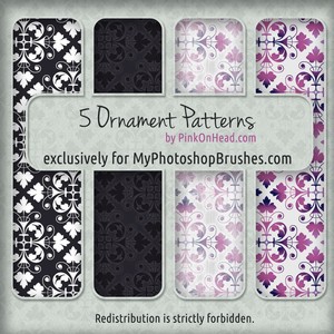 5 Free Ornament Patterns photoshop patterns ornament free brushes   