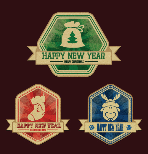 Christmas discount badges with labels vector 01 labels label discount christmas badges badge   