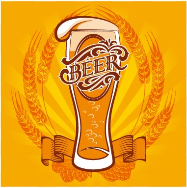 Yellow style beer menu cover design vector 04 yellow menu cover beer   