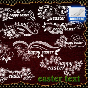 Easter Text Photoshop Brushes text photoshop easter brushes   