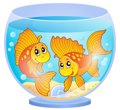 Aquarium with fish cartoon vector set 03 cartoon Aquarium   
