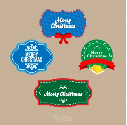 Christmas stickers Free vector graphics stickers christmas   