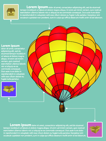 Hot Balloon Business template vector 03 template vector business template business bus balloon   