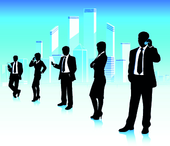People working silhouettes vector 02 silhouettes silhouette people design   