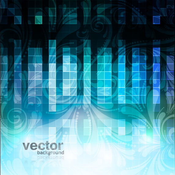 Set of Blue Grid vector background vector 03 grid blue   