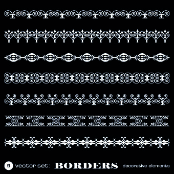 White lace borders vector set 02 lace border lace borders border   
