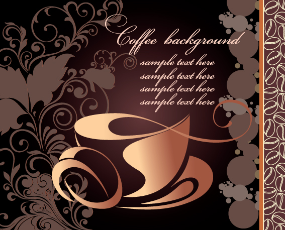 Creative coffee art backgrounds vector 04 creative coffee   