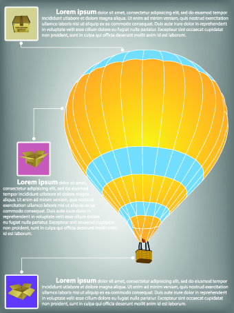 Hot Balloon Business template vector 01 template vector business template business balloon   