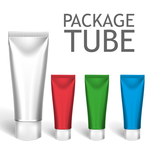 Cosmetics packages tube blank vector 12 tube packages cosmetics blank   
