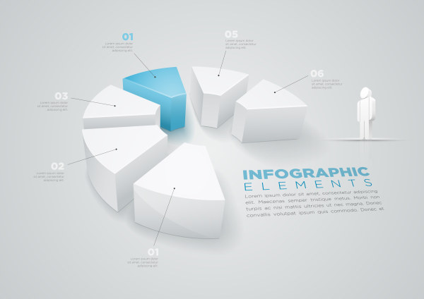 3D people with business infographics vector people infographics infographic business   