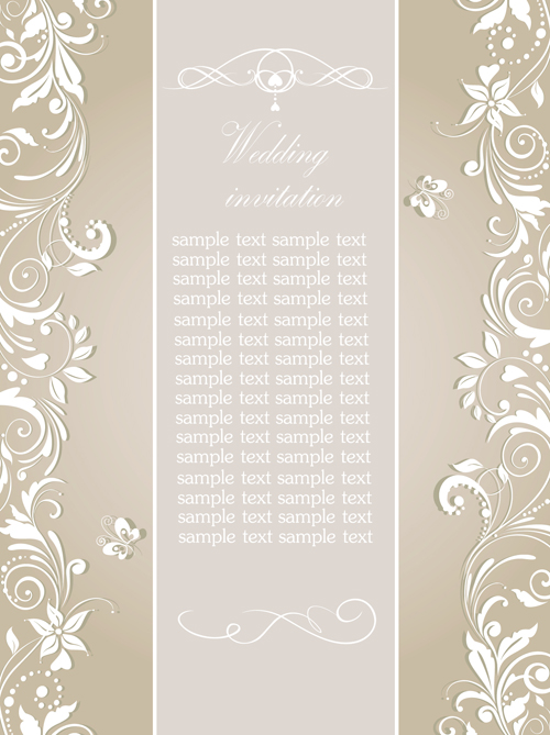 Floral wedding invitation card elegant design wedding invitation elegant card   