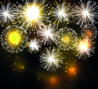 Beautiful Fireworks design vector background 01 Vector Background Fireworks beautiful background   