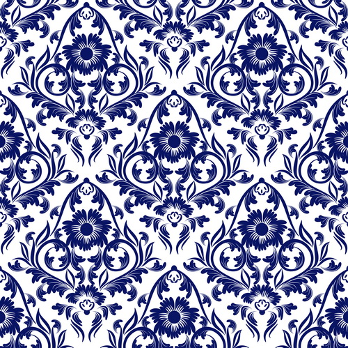 Blue floral ornaments pattern seamless vector seamless pattern ornaments ornament floral blue   