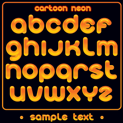 Cute Original alphabet set vector 03 original cute alphabet   