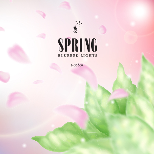 Spring blurred lights vector backgrounds art 06 spring lights blurred backgrounds   