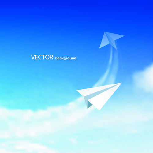 Blue Sky & white cloud background Vector 04 white sky cloud blue   