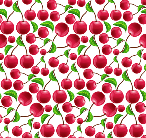 Cherry pattern seamless vector seamless pattern cherry   