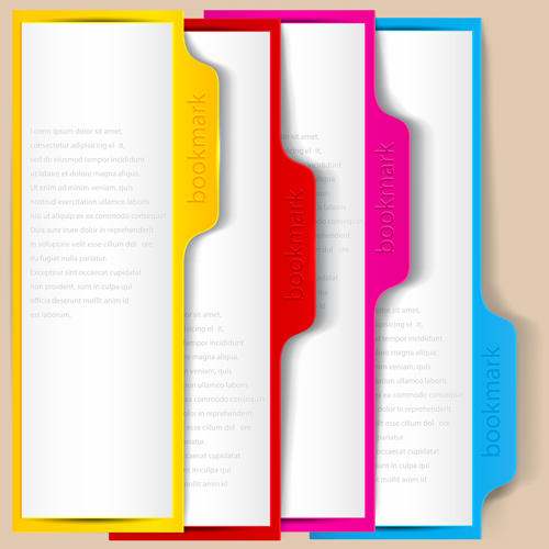 Set of Bookmarks design elements vector graphic 03 elements element bookmarks   
