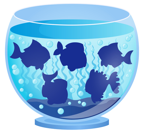 Aquarium with fish cartoon vector set 10 cartoon Aquarium   