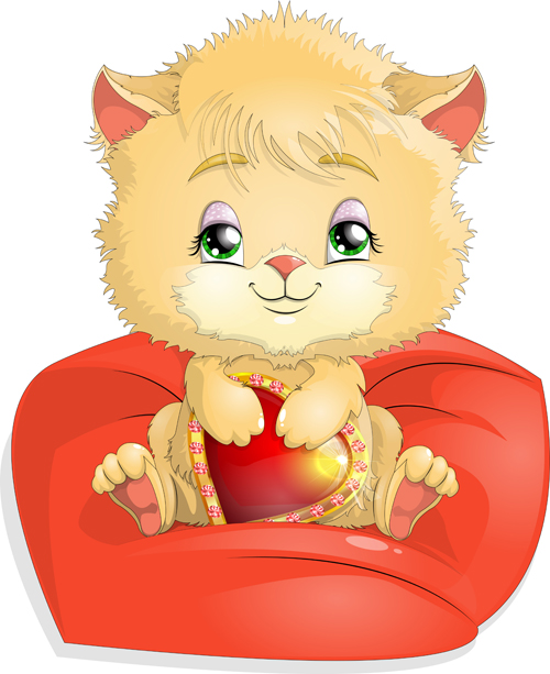 lovely cartoon kittens vector design 03 lovely Kittens cartoon   