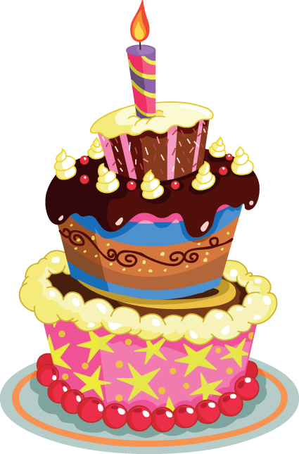 Set of Birthday cake vector material 02 material cake birthday   