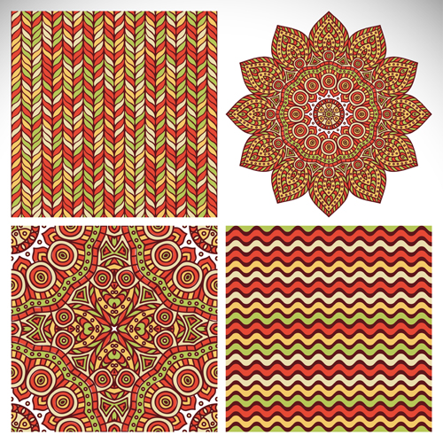 Mandala ornaments with seamless pattern vector 03 pattern ornaments Mandala   