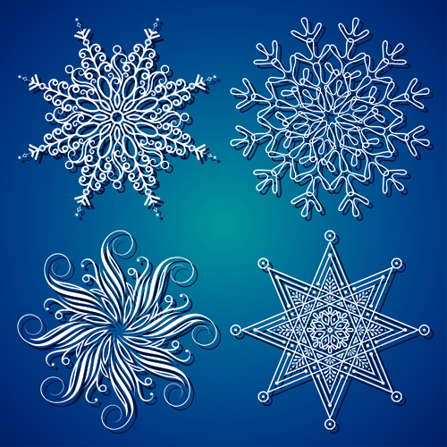Winter Snowflakes pattern design vector graphics 04 winter snowflake snow   