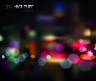 Neon City nightlife vector background set 02 Vector Background Nightlife neon city background   