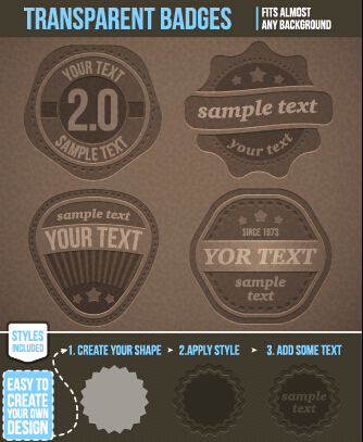 Vintage transparent badges vector 01 transparent badges   