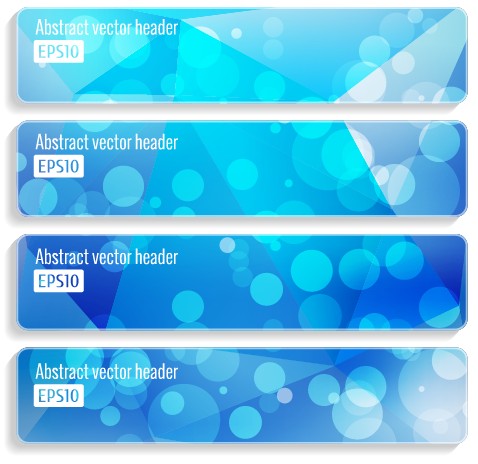 Halation abstract banner design vector set 04 halation banner abstract   