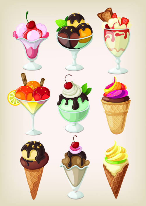 Vector Ice cream icons material set 02 material icons ice cream ice cream   