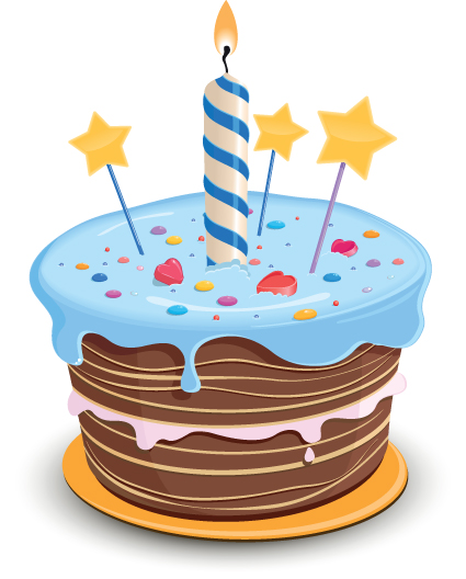 Set of Birthday cake vector material 04 material cake birthday   