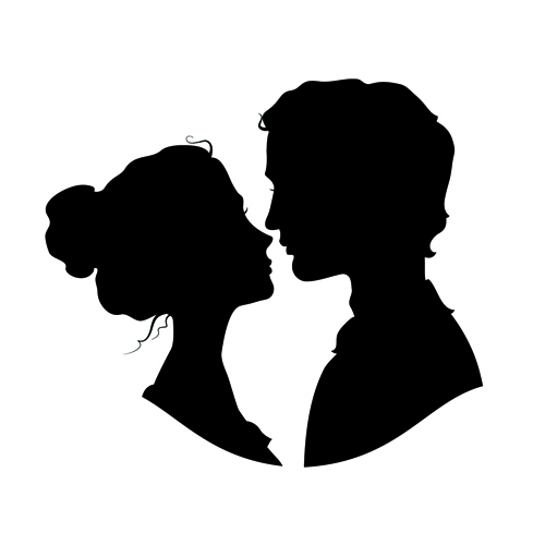 Creative man and woman silhouettes vector set 07 woman silhouettes silhouette man creative   