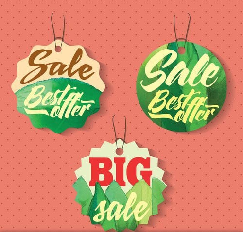 Big sale round tags vector material tags round big sale   