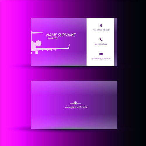 Pink business cards template design vector 03 pink business cards business card business   